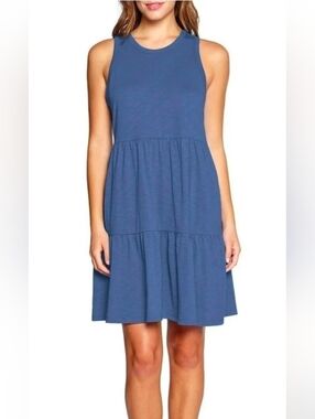 GAP Periwinkle Tiered Tank Midi Dress
